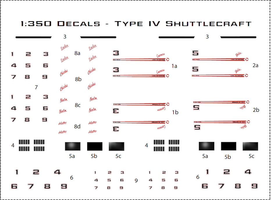 Type IV Shuttlecraft w/Decals - 1:350 – Lake Monster Details