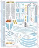 Starship -B Alternate Detail and Accent Decals (BLUE) - 1:1000